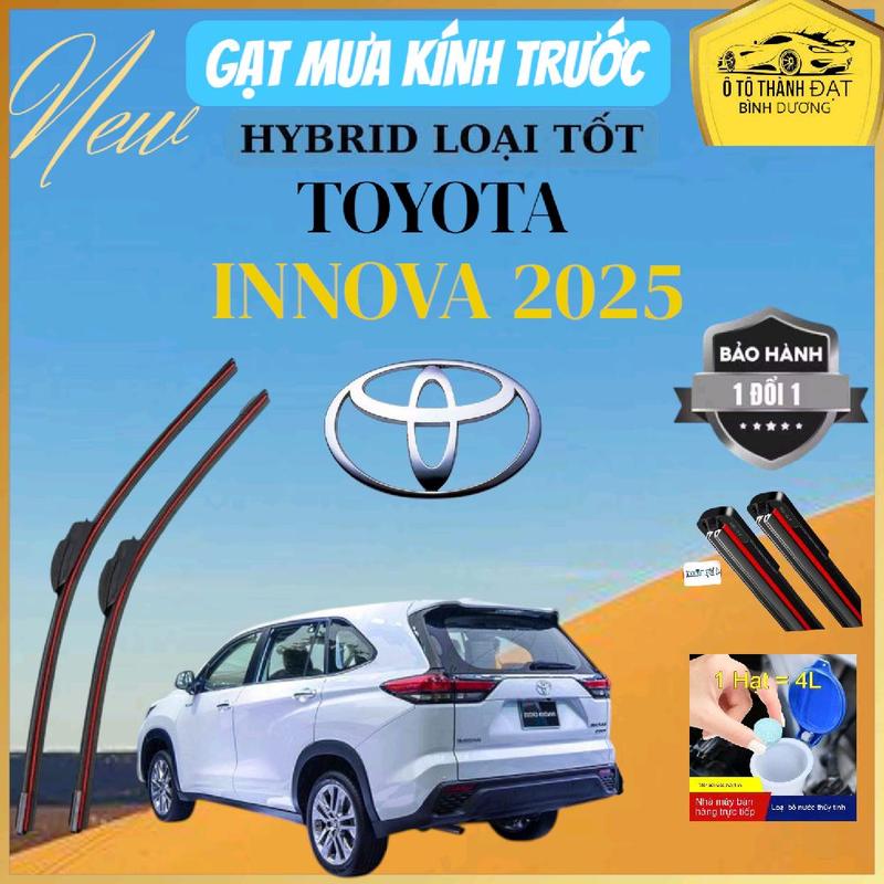  Gạt Mưa Ô tô TOYOTA INNOVA 3 Khúc Lưỡi Silicon Và 4 Lưỡi Silicon Nano ,Gạt sạch êm các đời xe từ 2003 - 2024 