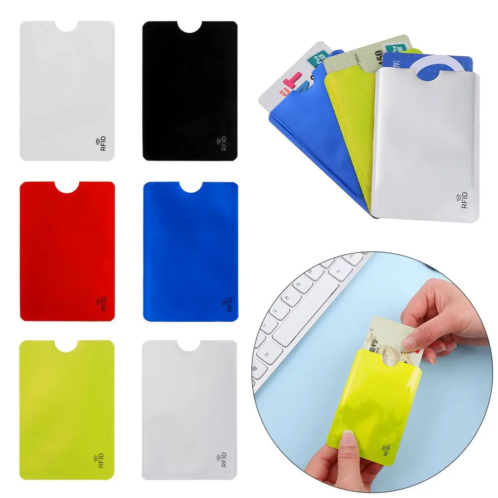 vomic 5PCS Cover Credit Cards Safety Bank Aluminium Blocking Rfid Card Holder Anti Thief