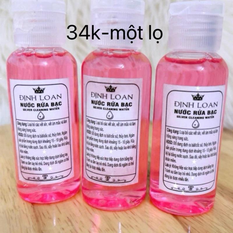 Nước rửa trang sức bac 50 mL mã 222 ts định Loan giúp làm sáng sạch trang sức . 34 k một nọ 50 ml
