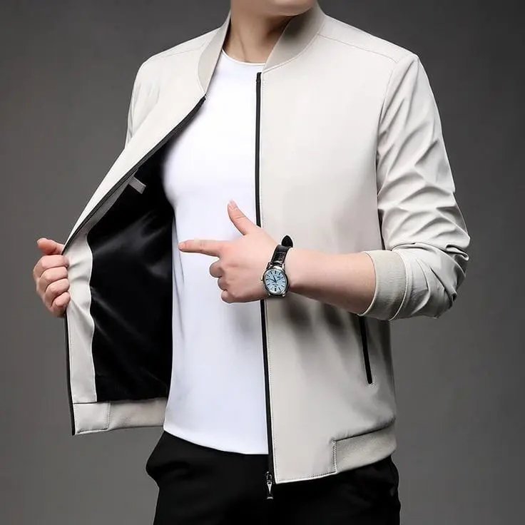 Jaket Bomber Pria Korea Waterproof Slim Fit Tebal