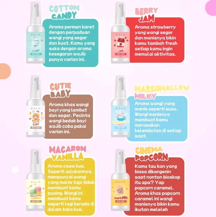 [Beli Lokal] Parfum KALA body mist | Parfum Fuji Viral Merk KALA | Parfum Anak Bayi 0