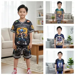 Setelan Jersey Anak Laki Laki 1-10 Th Full Printing Premium Sublim Karakter Tor Motinor Ketua Hitam dan Hijau