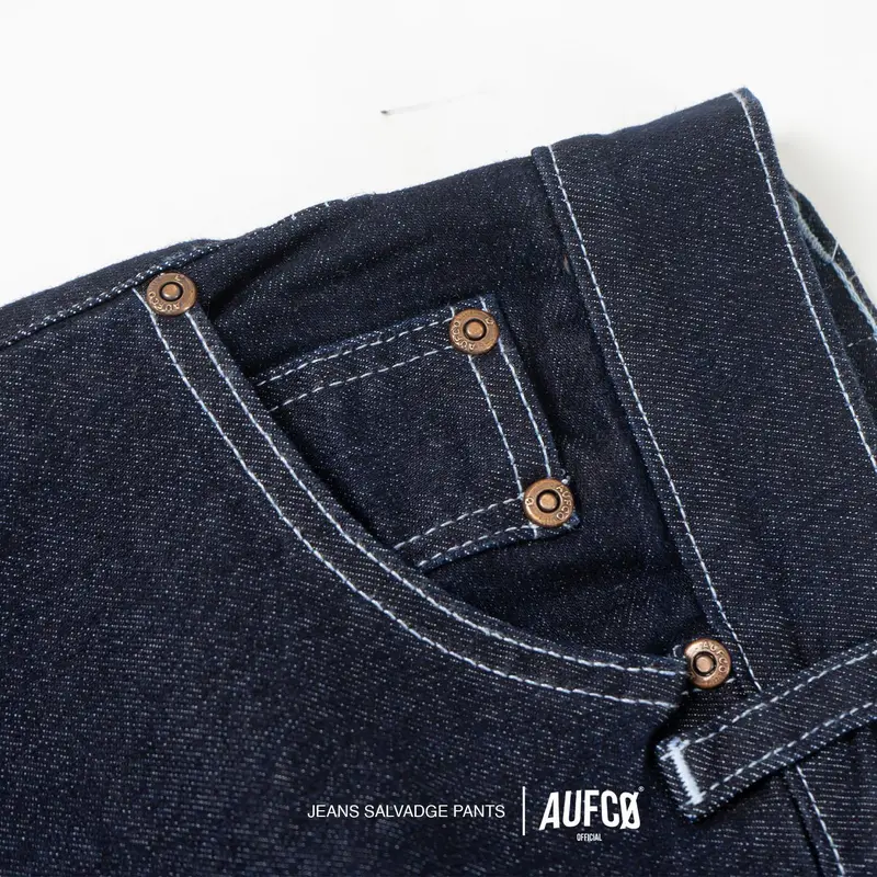AUFCO |  LONG PANTS | JEANS | DENIM | SLIM STRAIGHT | SALVADGE | BLUE GARMENT 5
