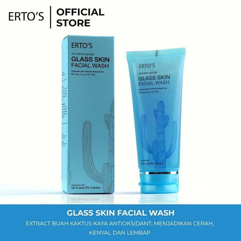 Ertos Glass Skin Facial Wash Membersihkan Kotoran Muka 3