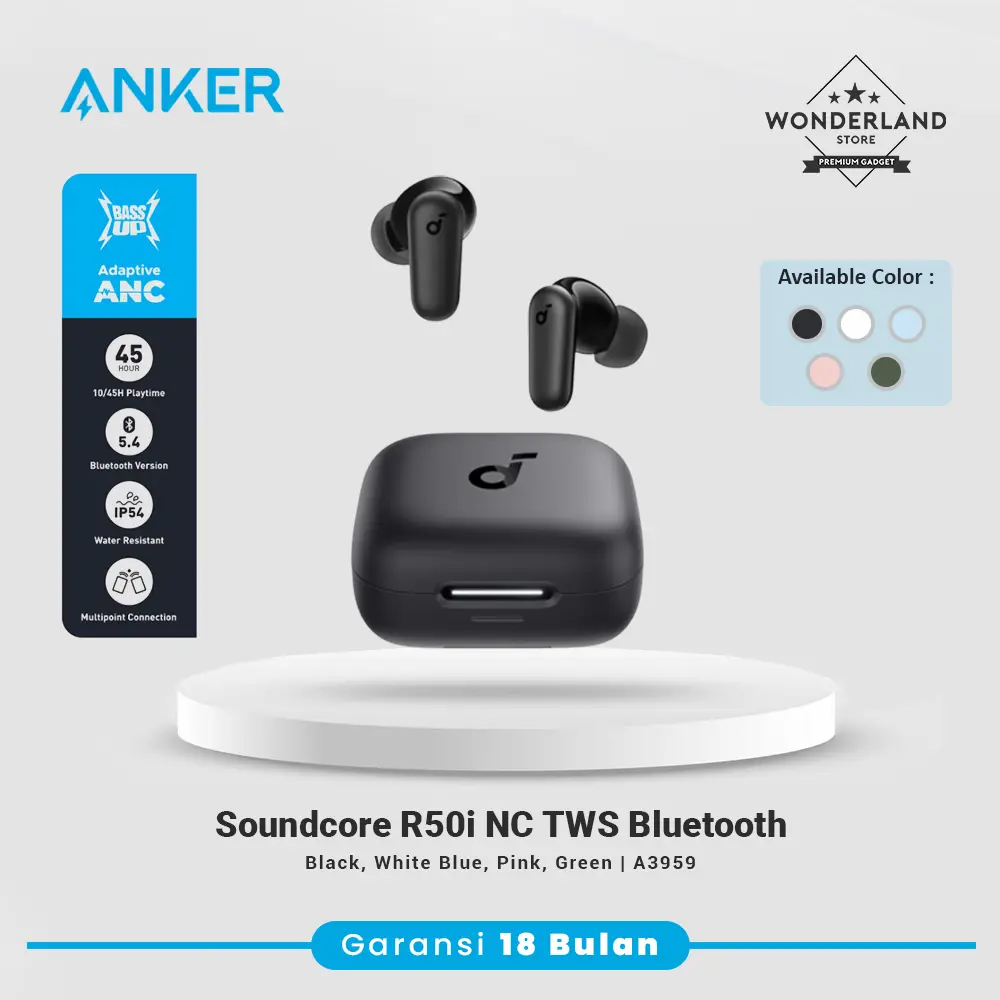 Anker Soundcore R50i NC TWS Adaptive Noise Canceling Bluetooth 5.4 Low Latency Gaming Mode
