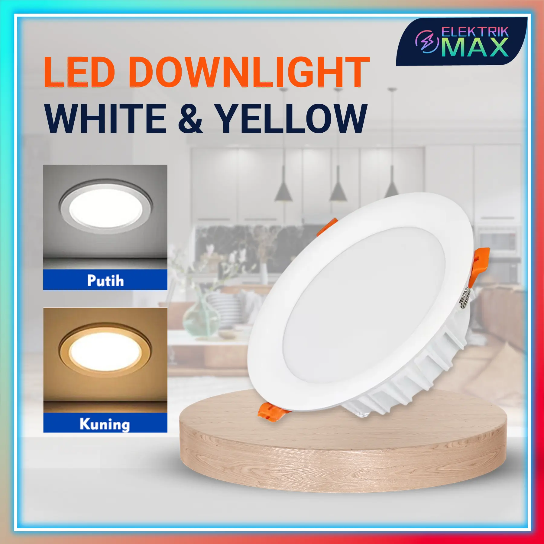 [MAX] Hakamitsu LED Downlight Inbow 5/7/9/12/15/18/24 Watt / Downlight Panel / Downlight Persegi