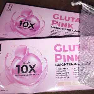 [ SPECIAL MEGA LIVE ] JJ Glow Sabun Gluta Pink Barsoap Gluta Pink Soap With 10X Brightening Formula Glowing Niacinamide Kojic Acid Glutathione Alpha Arbutin Mencerahkan