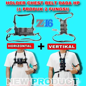 ( NEW PRODUCT ) Holder Dada HP Vlog 2 in 1 VERTIKAL Dan HORIZONTAL Chest Belt Strap dua fungsi dalam 1 produk