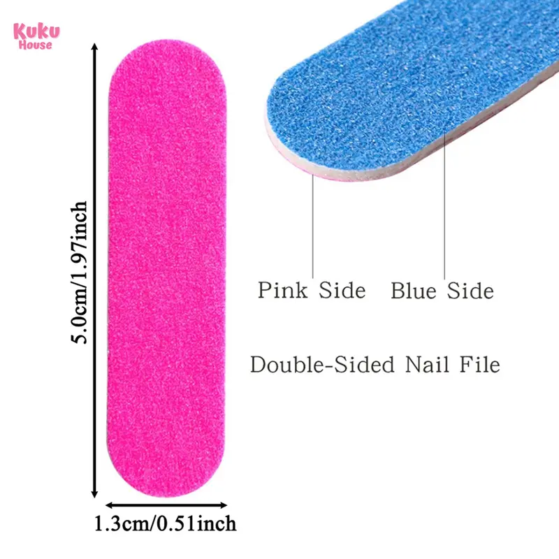 double sided mini nail file Kikir kuku penghalus kuku Perawatan Kuku 3