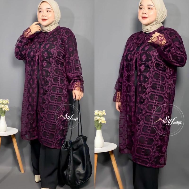 ZAIMA TUNIK BRUKAT OUTER KONDANGAN WANITA 2