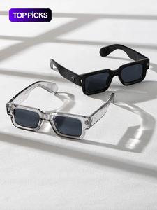 Gafas de Sol de Moda Modernas con Marco Cuadrado, Gafas de Sol para Protección Solar al Aire Libre para Mujeres y Hombres, Elementos Esenciales de Viaje, Gafas de Verano Ligeras y Duraderas