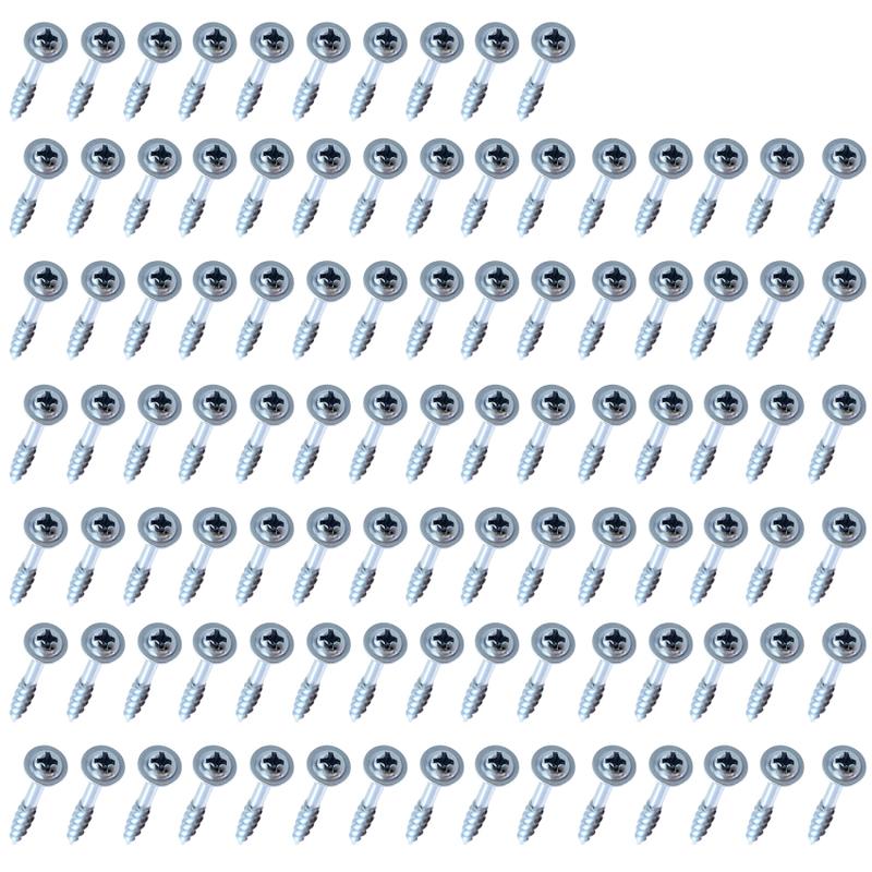 Product Introduction of 100pcs woodworking angled hole screw half thread self tapping screw special cross screw for angled hole device 4
