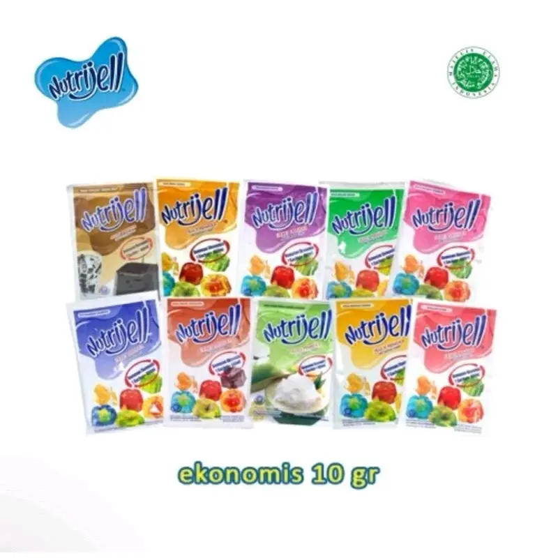 Promo Grosir Nutrijell Jelly Powder Ekonomis 10g Rasa Buah Enak Lezat - Makanan Puding - Pudding, Food, Jeli