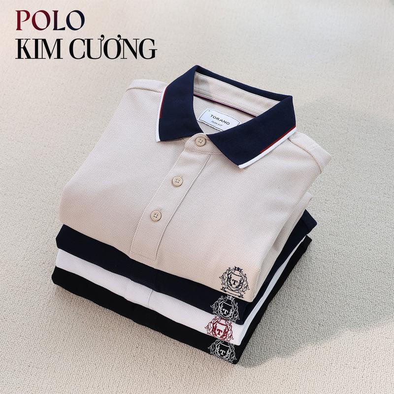   LUXURY ITEM  Áo Polo Kim Cương Nam TORANO TP643 – Bo Cổ  Tinh Tế Thêu Tay Cao Cấp Cotton Mercerized Mát Form Slimfit 