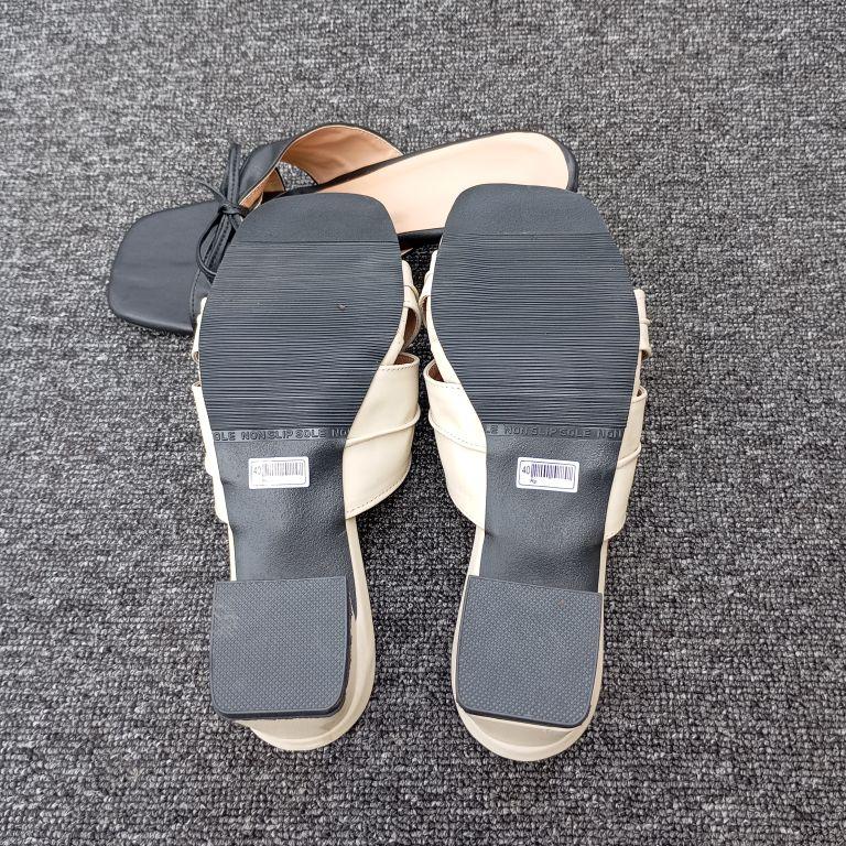 Product Introduction of Tahu Sandal Akyra Mules Heels 5cm Wanita dengan Motif Pita Slop - Karet, Sneakers, Shoes Pesta Hak 7