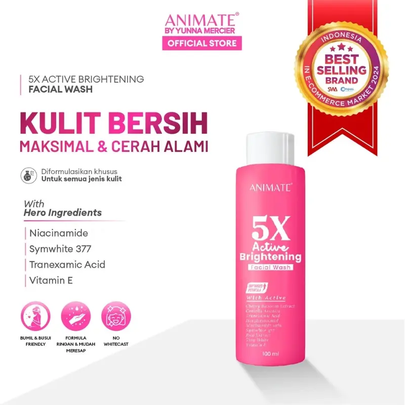 LADY LOOK | Animate 5x Active Brightening Facial Wash 100 ml 0