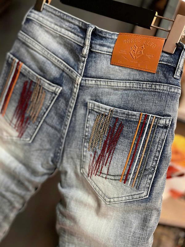 [2 Mẫu Quần Jean Nam Dài JD691-JD8005] Quần JEAN Nam Dài Túi 5 Chỉ Màu & Xanh Bạc Was Thêu Năm Chỉ Trước Túi J3685-J3876 4