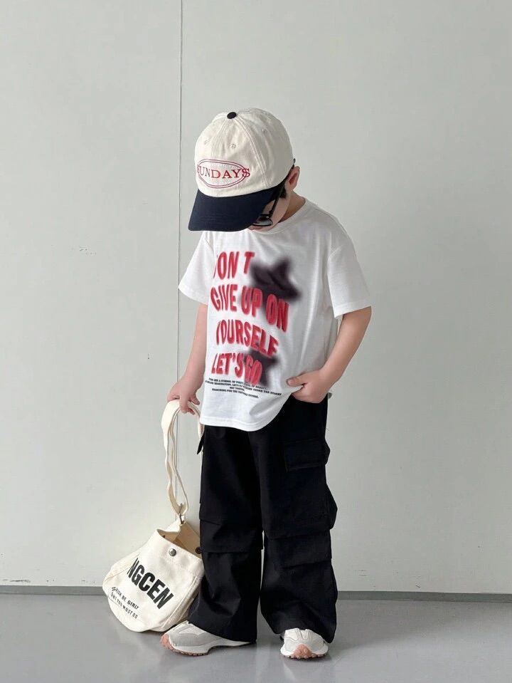 celana skena cargo baggy panjang anak laki-laki usia 7-12 tahun fashion import terbaru