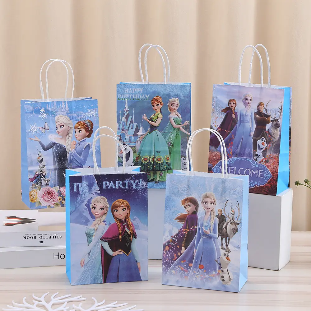 Paper Bag Goodie Bag [10pcs] Motif Frozen Princes Elsa Anna