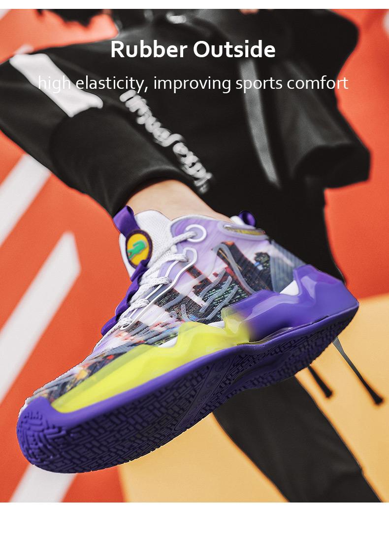 Product Introduction of IEAGO Fashion Mens Basketball Shoes Casual Breathable Women Sport Training High Top Sneakers 27