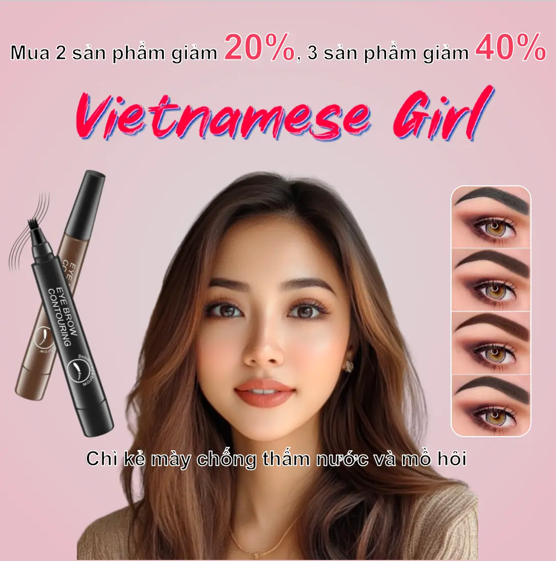 [Giảm 20% cho 2 món, 40% cho 3 món]Chì Kẻ Mày Bốn Ngạnh, Tạo Đường Kẻ Lông Mày Dễ Dàng Với Bốn Nét, Không Thấm Nước Và Mồ Hôi, Không Tẩy Trang Mỹ Phẩm