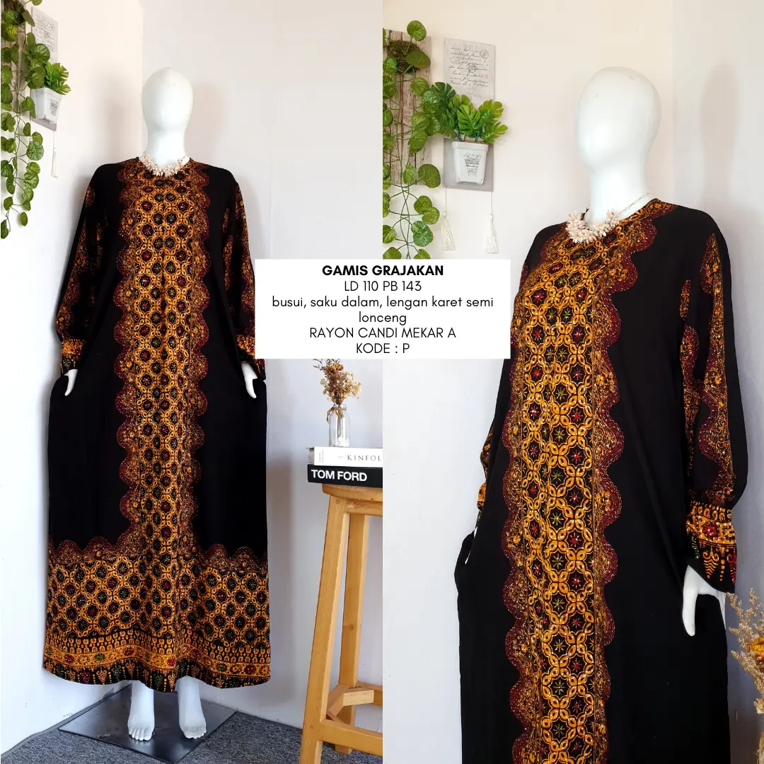 gamis grajakan exclusive | busui friendly | gamis premium series batik by sachy batik