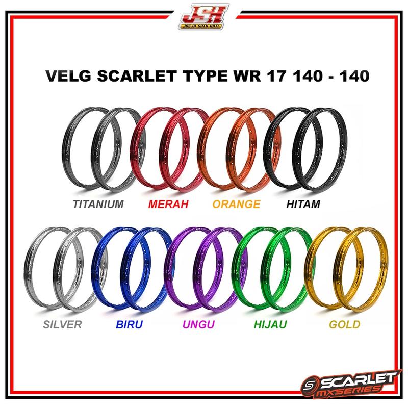 Velg Velek Lingkaran Set Scarlet Racing Type WR Ring 17 140 160 185 215 Universal 0
