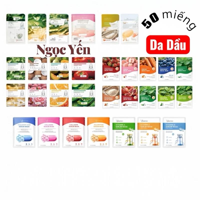 Combo 50 miếng mặt nạ trái cây và tinh chất sệt MINJYN hỗ trợ cấp ẩm cho da khô…