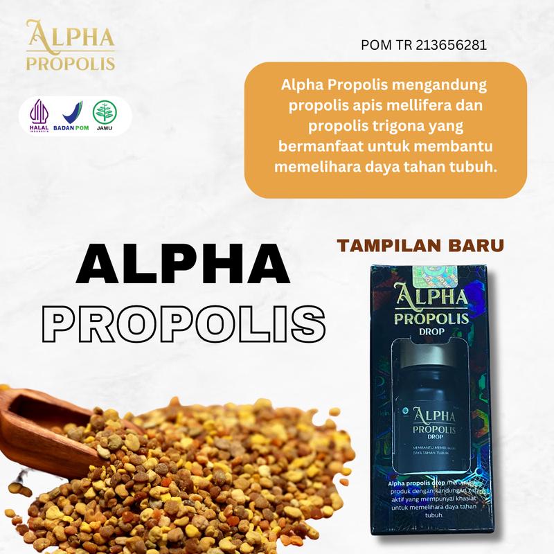 Alpha Propolis isi 10ml Original Propolis Herbal Multivitamin Flavonoid tertinggi 3