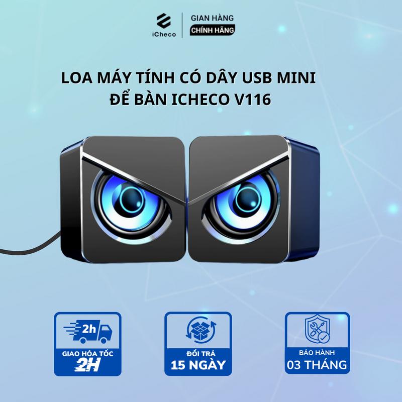 Loa máy tính có dây USB để bàn iCheco V116
