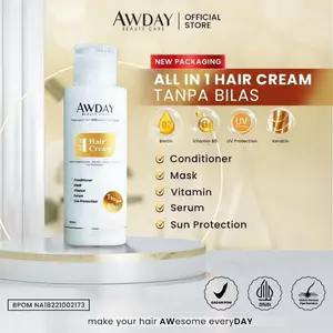 CONDITIONER / HAIRCREAM AWDAY ALL IN ONE TANPA BILAS Shampoo Haircare