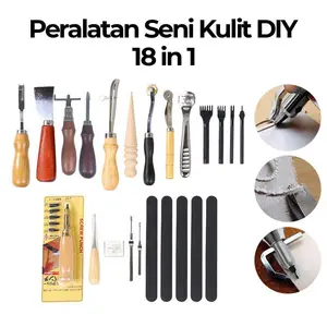 Junetree Peralatan Seni DIY Kulit 18in1 Leather Craft Stitching Sewing