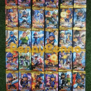 (12 Pack = 120 Kartu) Kartu Trading Card Boboiboy, Pokemon, Ultraman, Free Fire, Naruto, Labubu, Minecraft, One Piece