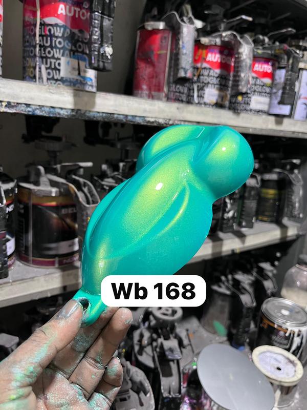 cat hijau metalik pu/cat hijau alien green/cat hijau motor bahan polyuretane 500ml/cat motor mobil 6