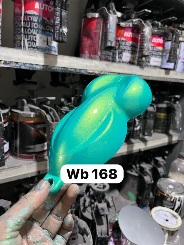cat hijau metalik pu/cat hijau alien green/cat hijau motor bahan polyuretane 500ml/cat motor mobil 5