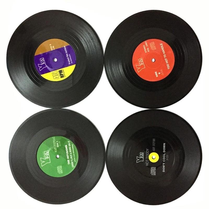 2/4/6 cái Quà Tặng ABS Tấm lót đĩa Vinyl Chống trượt Chịu nhiệt Miếng lót trà…