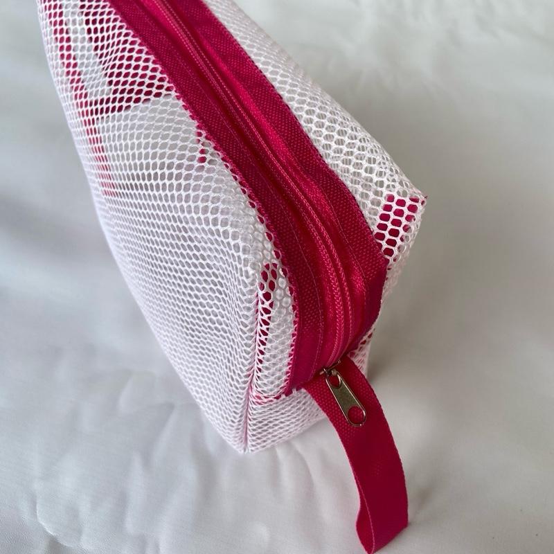 queencrown17 puch kosmetik tas jaring tas makeup organizer tas sabun 0