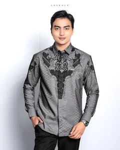 Laskala Batik Premium Gorga Kemeja Batik Pria Slimfit Lengan Panjang