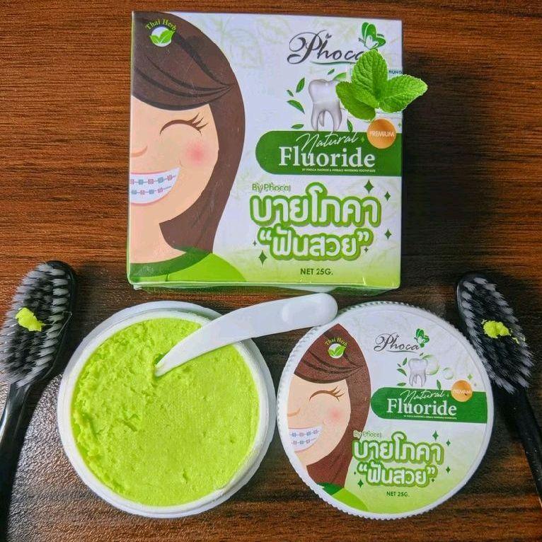 Kem Đánh Răng Phoca By Phoca chuyên cho niềng răng Thái Lan trắng răng thơm miệng với Fluor nature tự nhiên