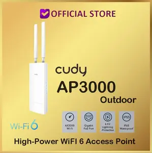 Cudy AP3000 AX3000 WiFi 6 Outdoor Access Poin High Power with 2.5G Port AP 3000 Multifungsi Adaptor