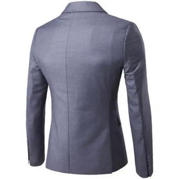 Product Introduction of Benferry 2 pcs/set plus size men solid color long sleeve lapel slim button business suit Menswear Overalls Pants Smooth Straight Stylish 9