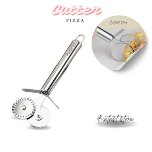 Pisau Pizza Double Roll / Alat Pemotong Pizza / Kue. Kitchenware. Batast Store