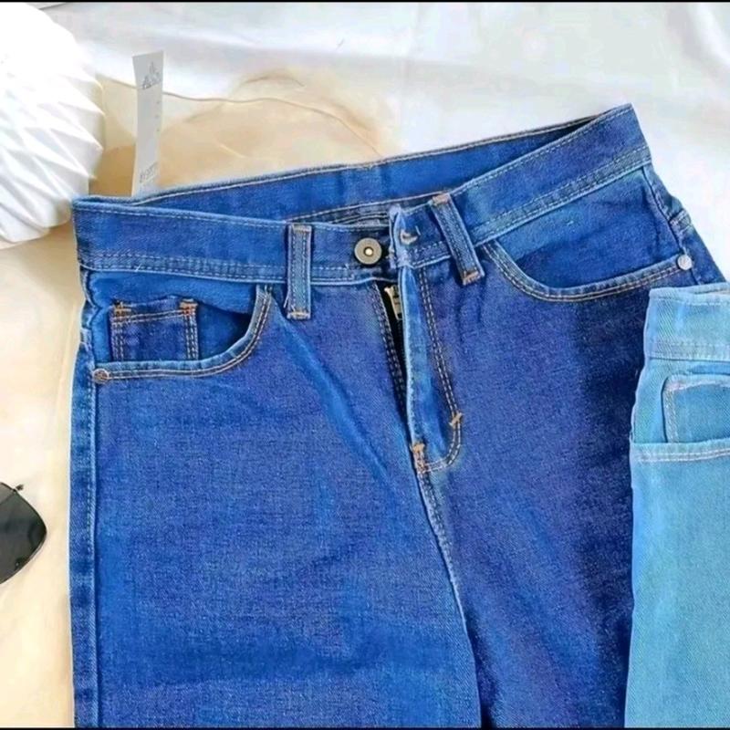Celana Jeans Kulot Panjang  Wanita Lipat  Tebal dan Lembut 5