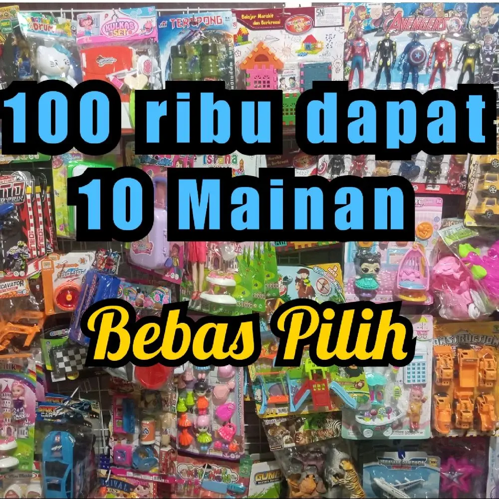 PAKET USAHA 100rb ( 10 poin ) dpt 10 Mainan Bebas Pilih Bisa COD dan Free Ongkir