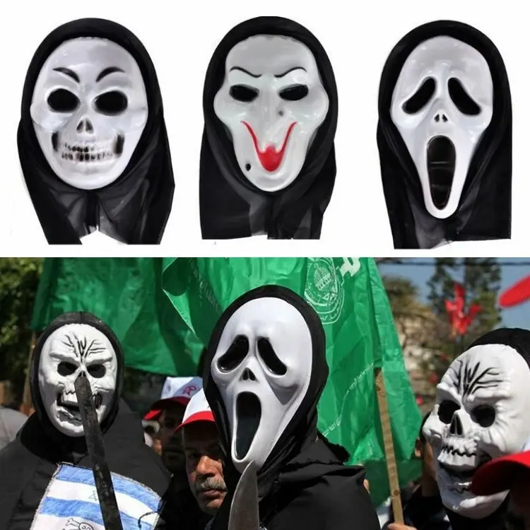 TOPENG HALLOWEEN SCREAM KOSTUM HANTU SERAM HALOWEEN SCARY MASK