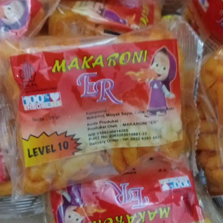 makaroni ER pedas level 1/10 isi 24pcs paket hemat 3