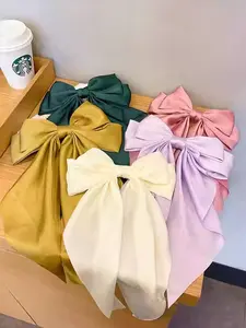 Jepit Rambut Pita Besar Korea | Model Panjang Elegan untuk Gaya Wanita & Hijab D156