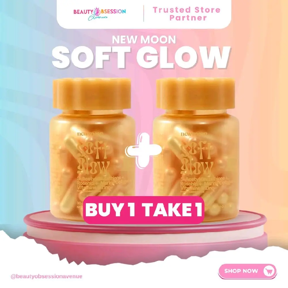 luxxe glutathione NEW MOON SOFT GLOW (30capsule) - B1T1 - Expi April 2026 - S-Acetyl  Glutathione Collagen Oral Sunblock Beauty Supplement Vitamin C