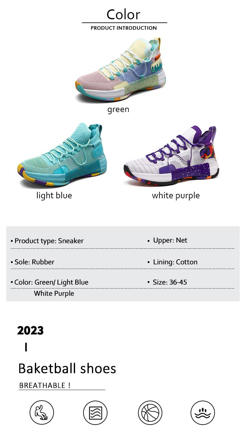 Product Introduction of IEAGO Original Quality Spike Men Women Basketball Shoes Jogging Fitness Breathable Outdoor Sport Sneakers 23