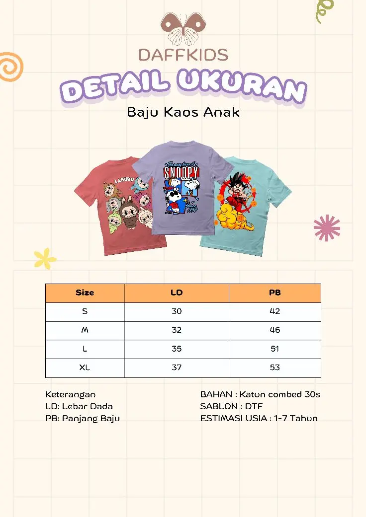 Product Introduction of Paket Hemat 100Rb Dapat Pcs Kaos Anak Perempuan Usia 1-7 Tahun Random Motif Fashion Anak perempuan Katun 1